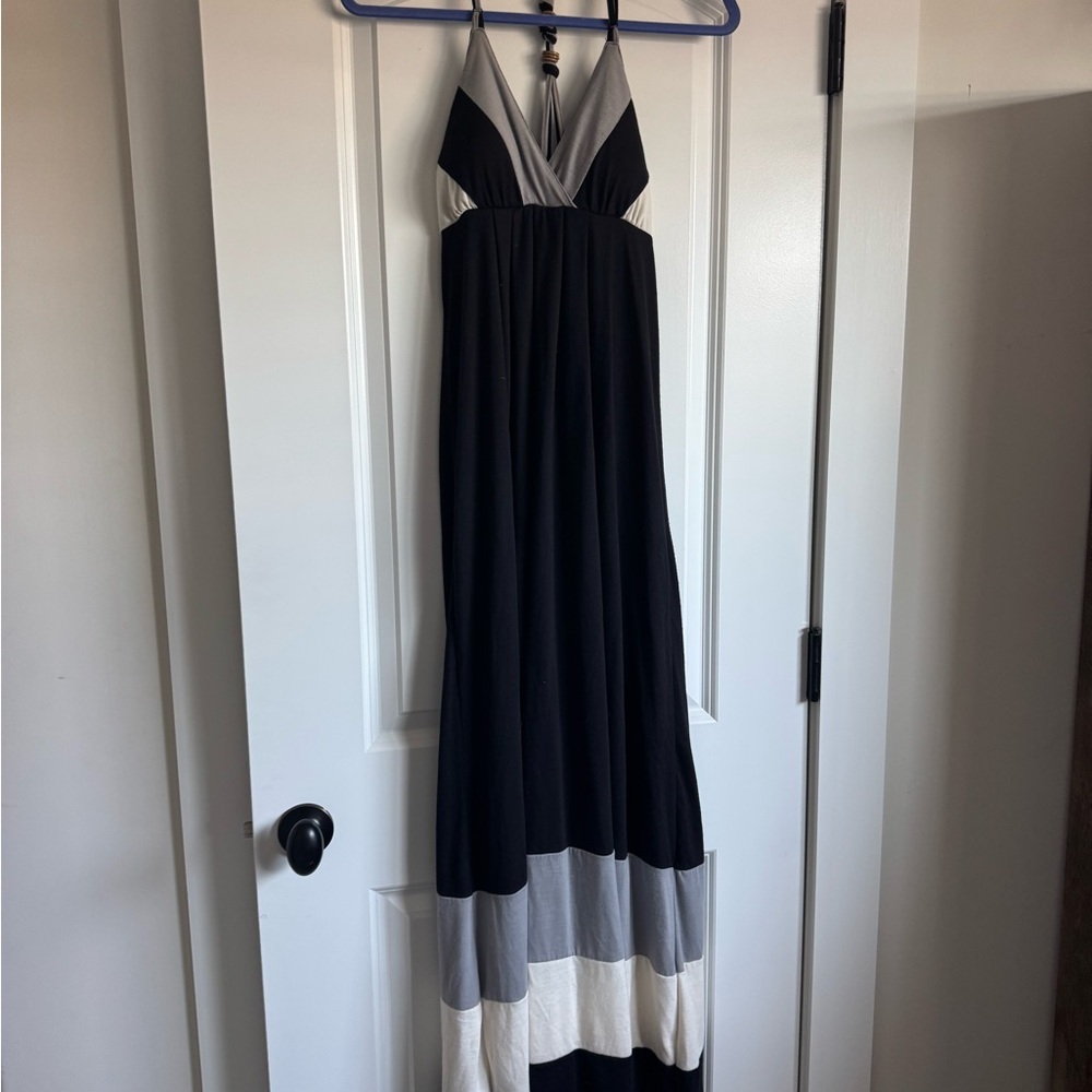 Energie Black and Gray Maxi Dress